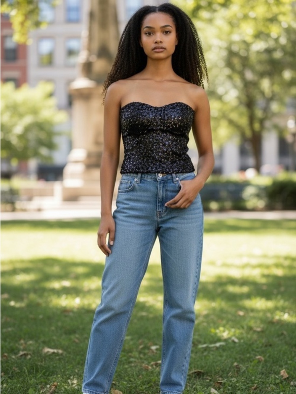 Body Central Sequin Halter Top